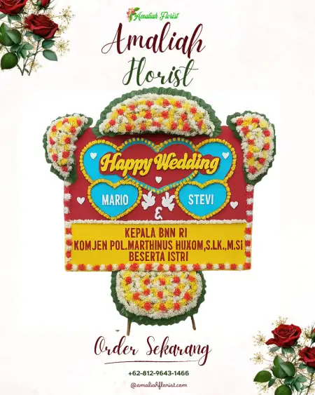 Papan Bunga Pernikahan Intan Jaya
